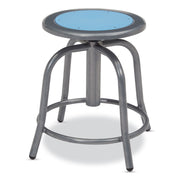 NPS® 18”-25” Height Adjustable Designer Stool, Surface Color: Blueberry, Frame Color: Grey
