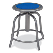 NPS® 18”-25” Height Adjustable Designer Stool, Surface Color: Persian Blue, Frame Color: Grey