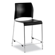 NPS® 8800 Series Cafetorium Plastic Stool, 24"H, Surface Color: Black, Frame Color: Chrome