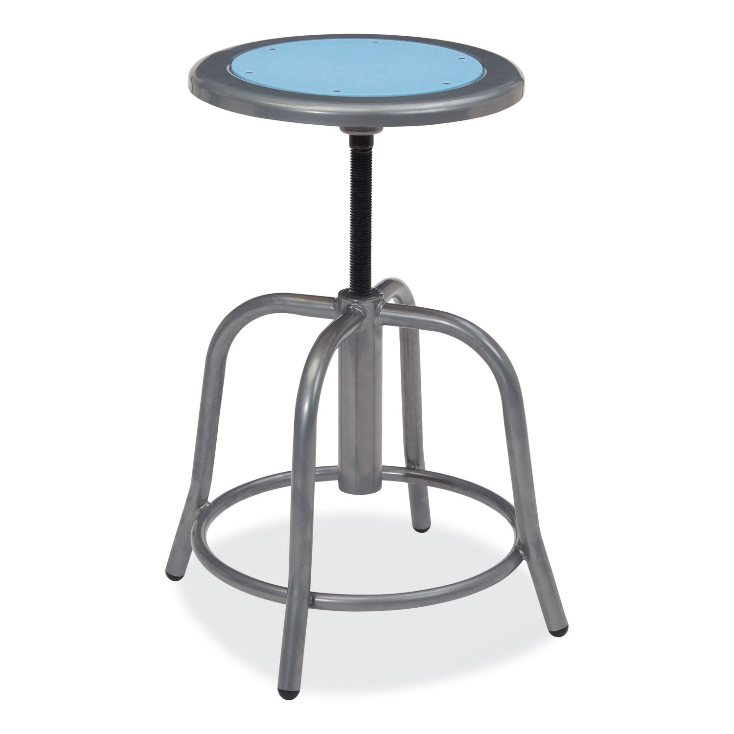 NPS® 18”-25” Height Adjustable Designer Stool, Surface Color: Blueberry, Frame Color: Grey