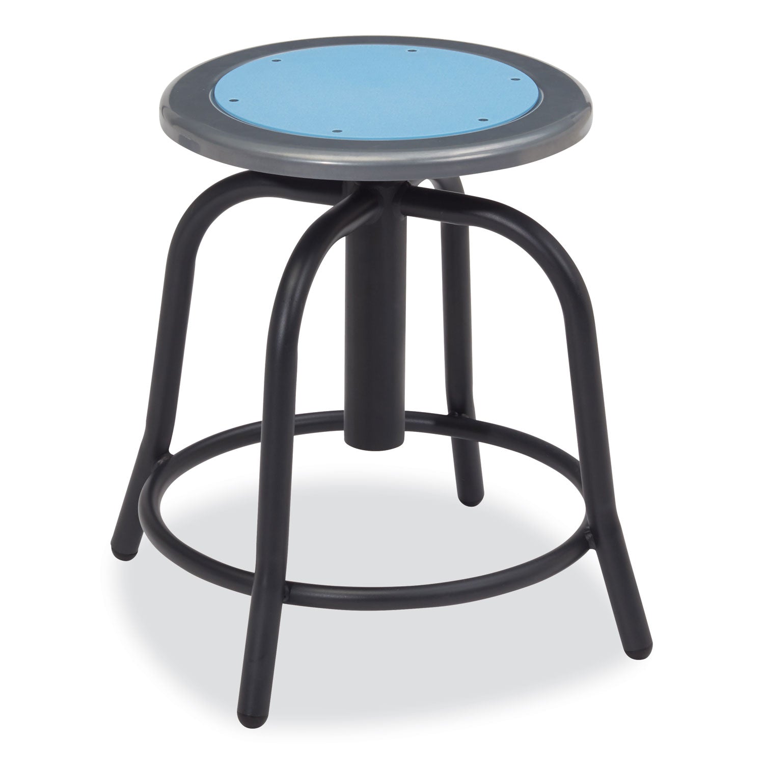 NPS® 18”-25” Height Adjustable Designer Stool, Surface Color: Blueberry, Frame Color: Black