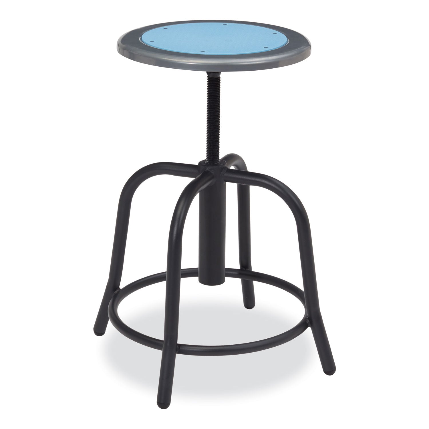 NPS® 18”-25” Height Adjustable Designer Stool, Surface Color: Blueberry, Frame Color: Black