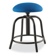 NPS® 18"-25" Height Adjustable Designer Stool, 3" Fabric Padded Seat, Surface Color: Cobalt Blue, Frame Color: Black