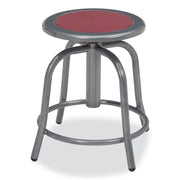 NPS® 18”-25” Height Adjustable Designer Stool, Surface Color: Burgundy, Frame Color: Grey