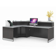 OfficeSource Cosmo Reception Typical - 94.5"W x 63''D x 41''H - Steely Gray