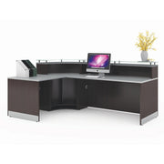 OfficeSource Cosmo Reception Typical - 94.5"W x 63''D x 41''H - Cordova Brown