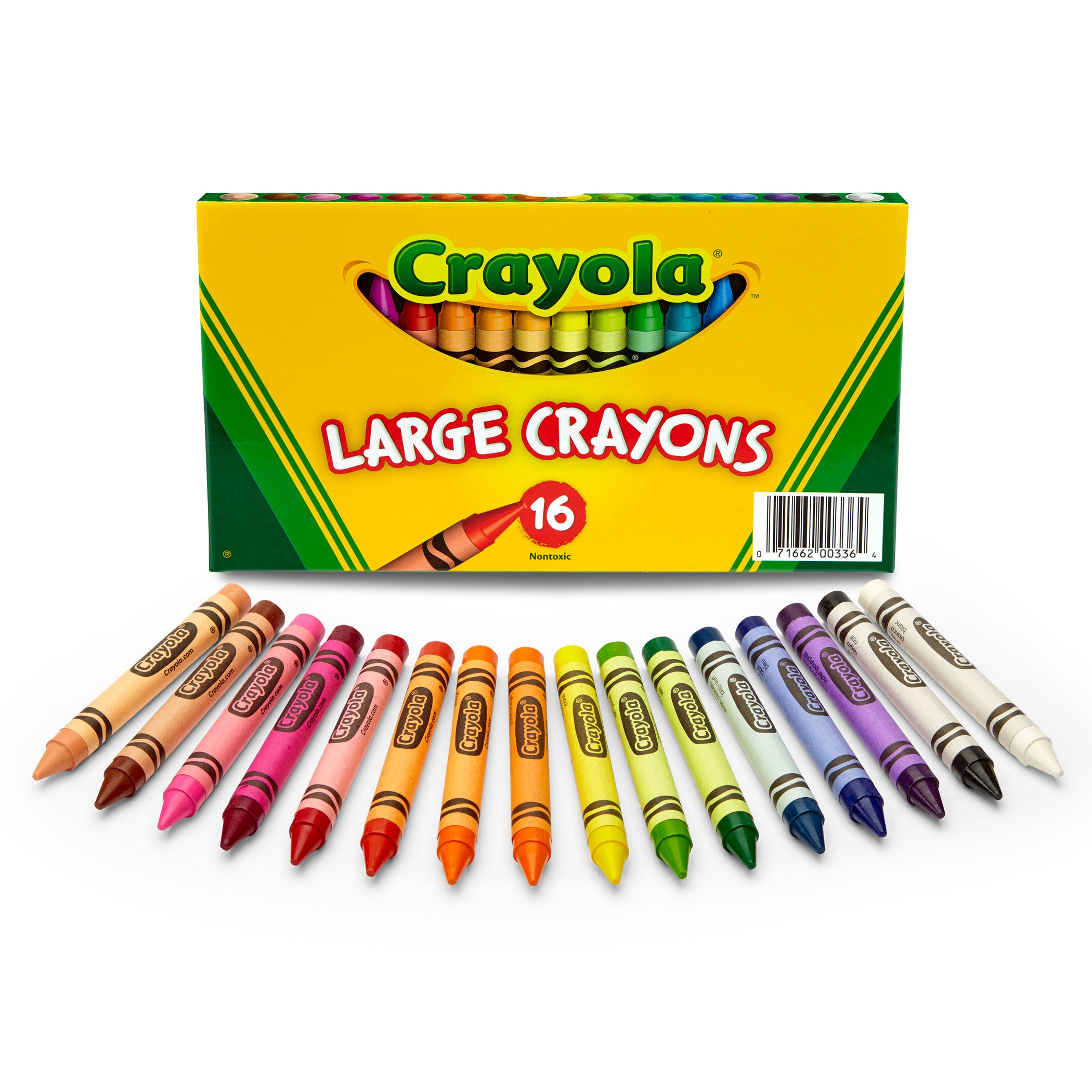 Large Crayons, Classic Colors, 16 Count