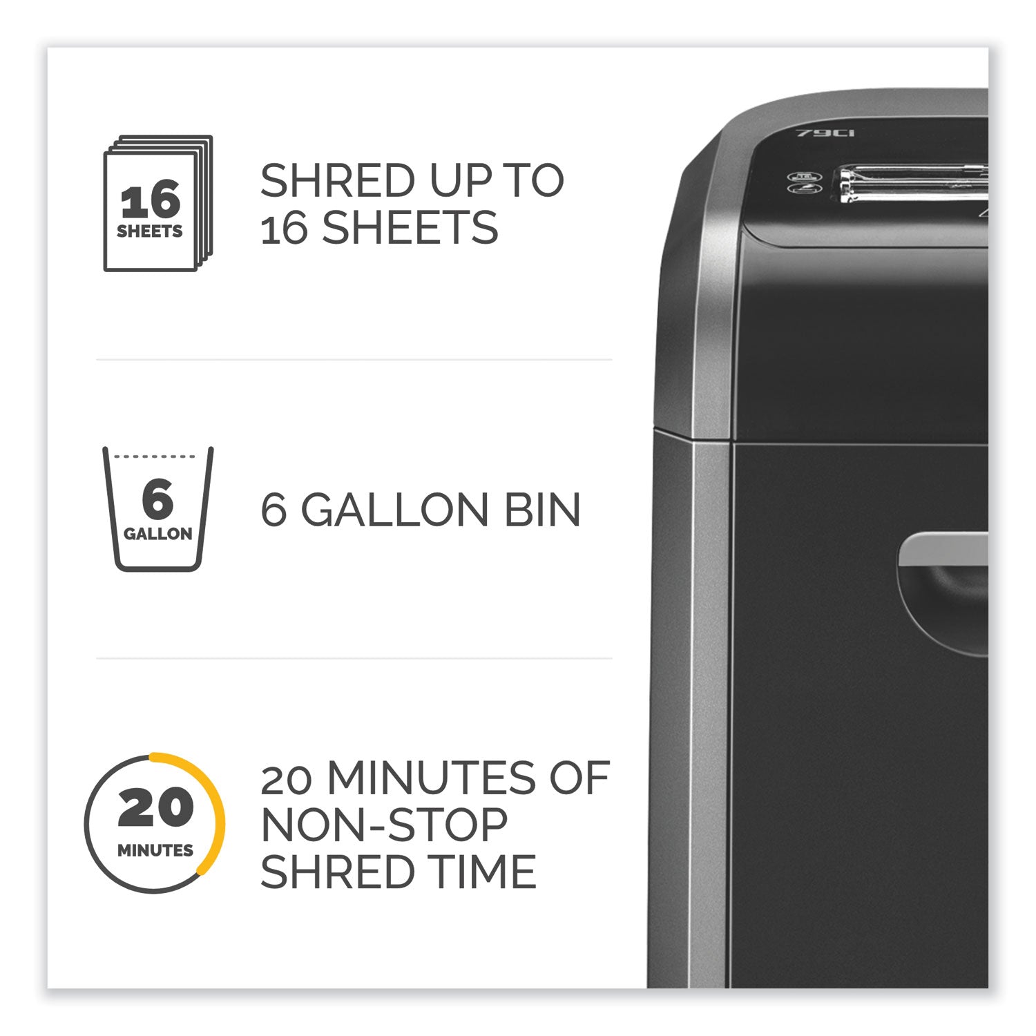 Fellowes Powershred 79Ci 100% Jam-Proof Cross-cut Shredder