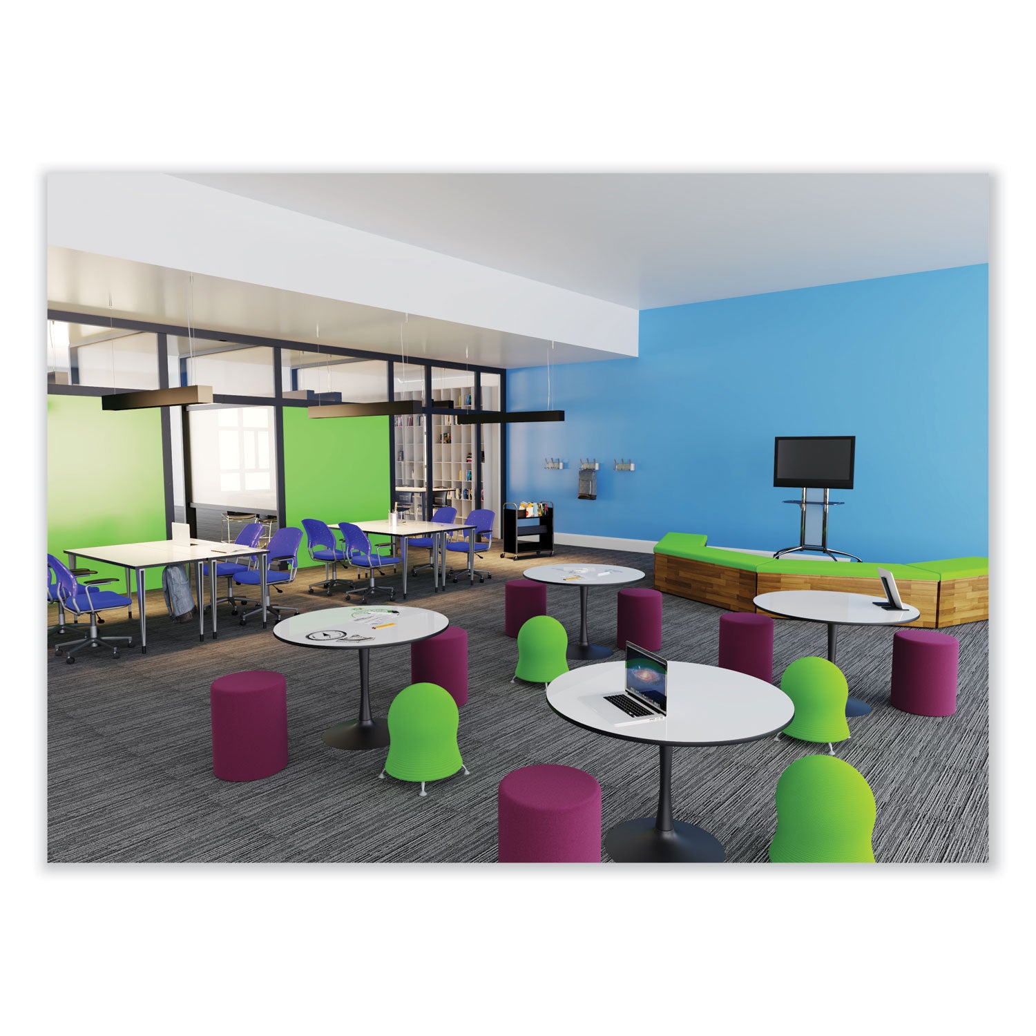 Chair Zenergy Ball Blue Vnyl