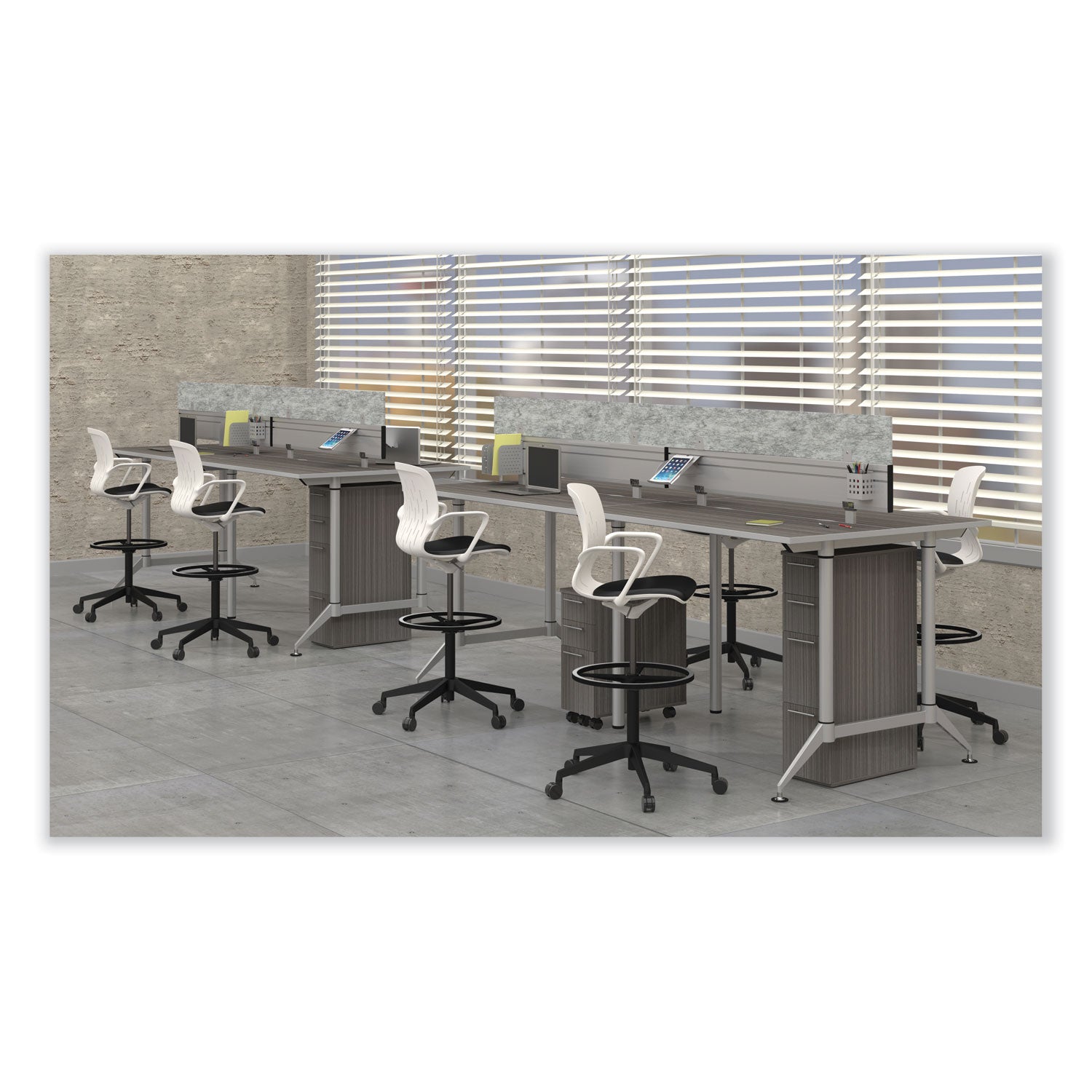 Shell Ext Hgt Task Chair White