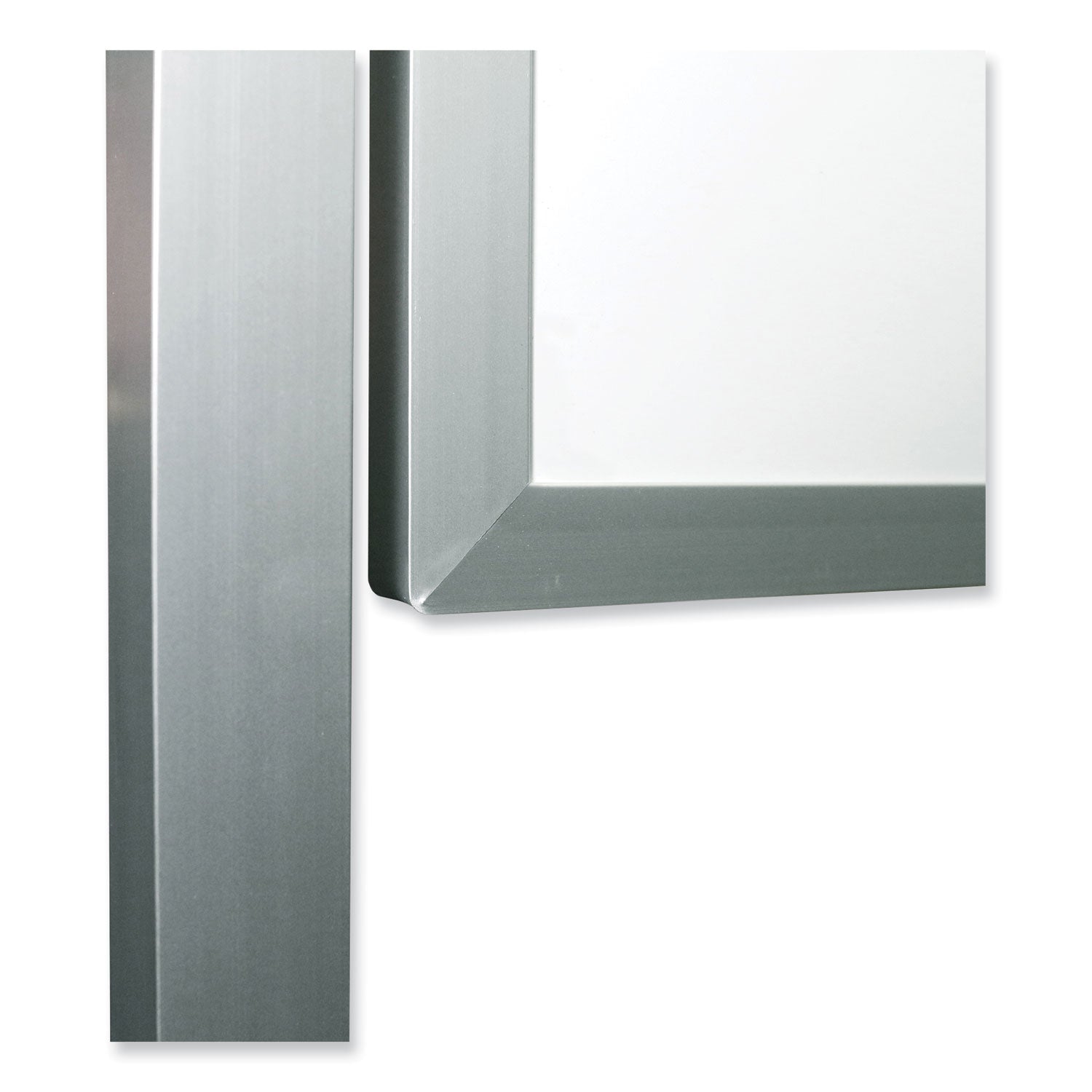 96" (8 ft) Width x 48" (4 ft) Height - White Porcelain Surface - Aluminum Frame - Magnetic - Eraser Included - Assembly Required - 1 Each