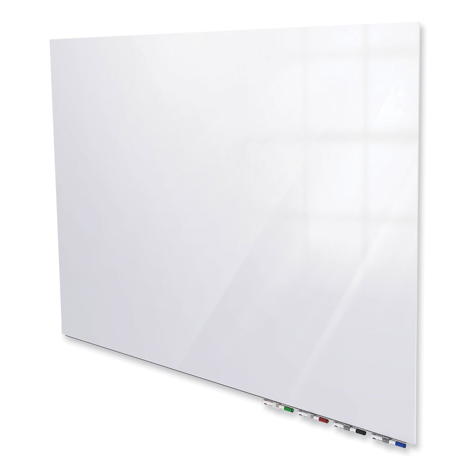 Ghent Aria Low Profile Glass Whiteboard - 36" (3 ft) Width x 24" (2 ft) Height - Tempered Glass Surface - White Back - Rectangle - Horizontal/Vertical - Magnetic - Square Corner, Recyclable - 1 Each - TAA Compliant