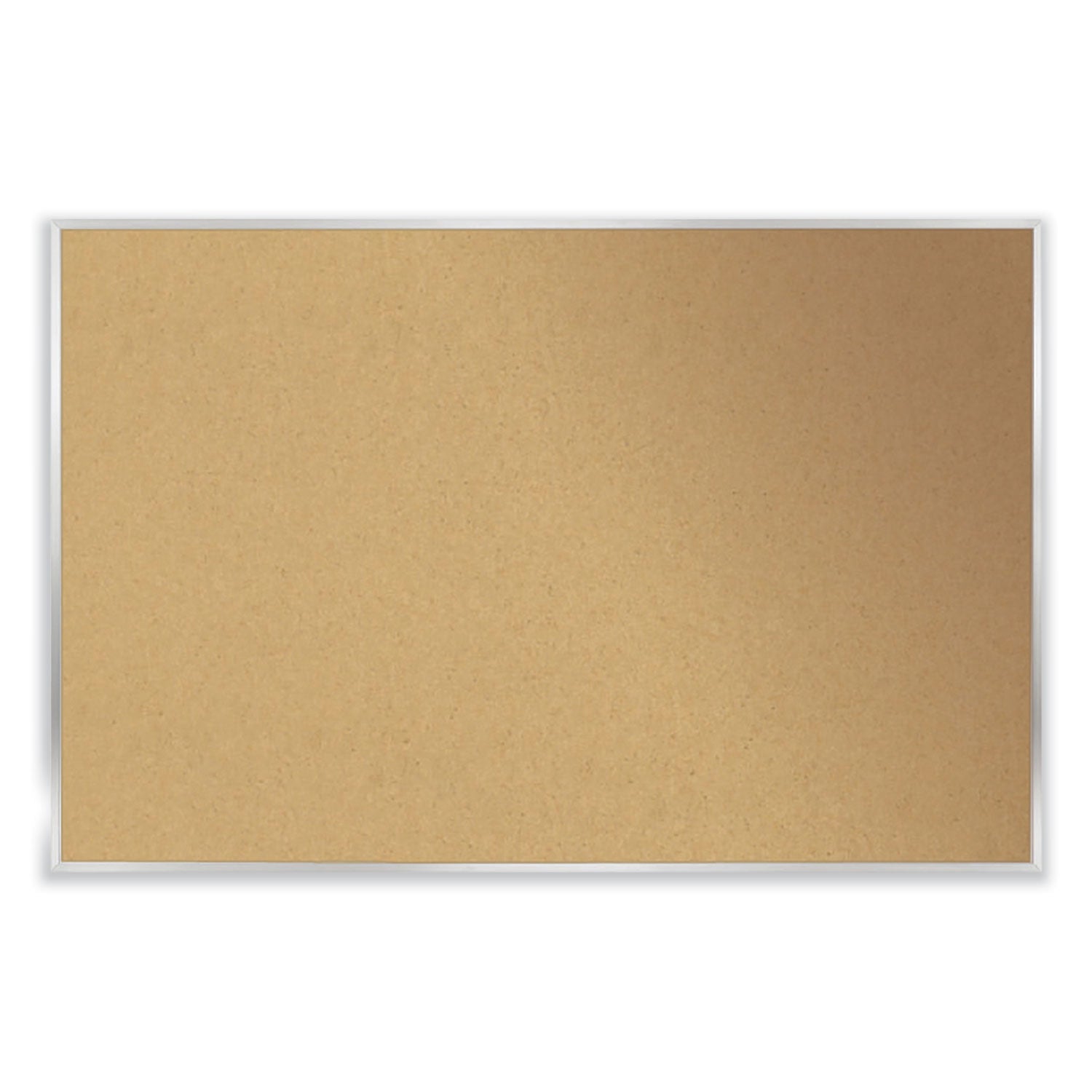 Ghent Natural Cork Bulletin Board with Aluminum Frame - 48" Board Height x 96" Board Width - Natural Cork, Fiberboard Surface - Self-healing, Laminated, Long Lasting, Rigid - Satin Aluminum Frame - 1 Each - TAA Compliant