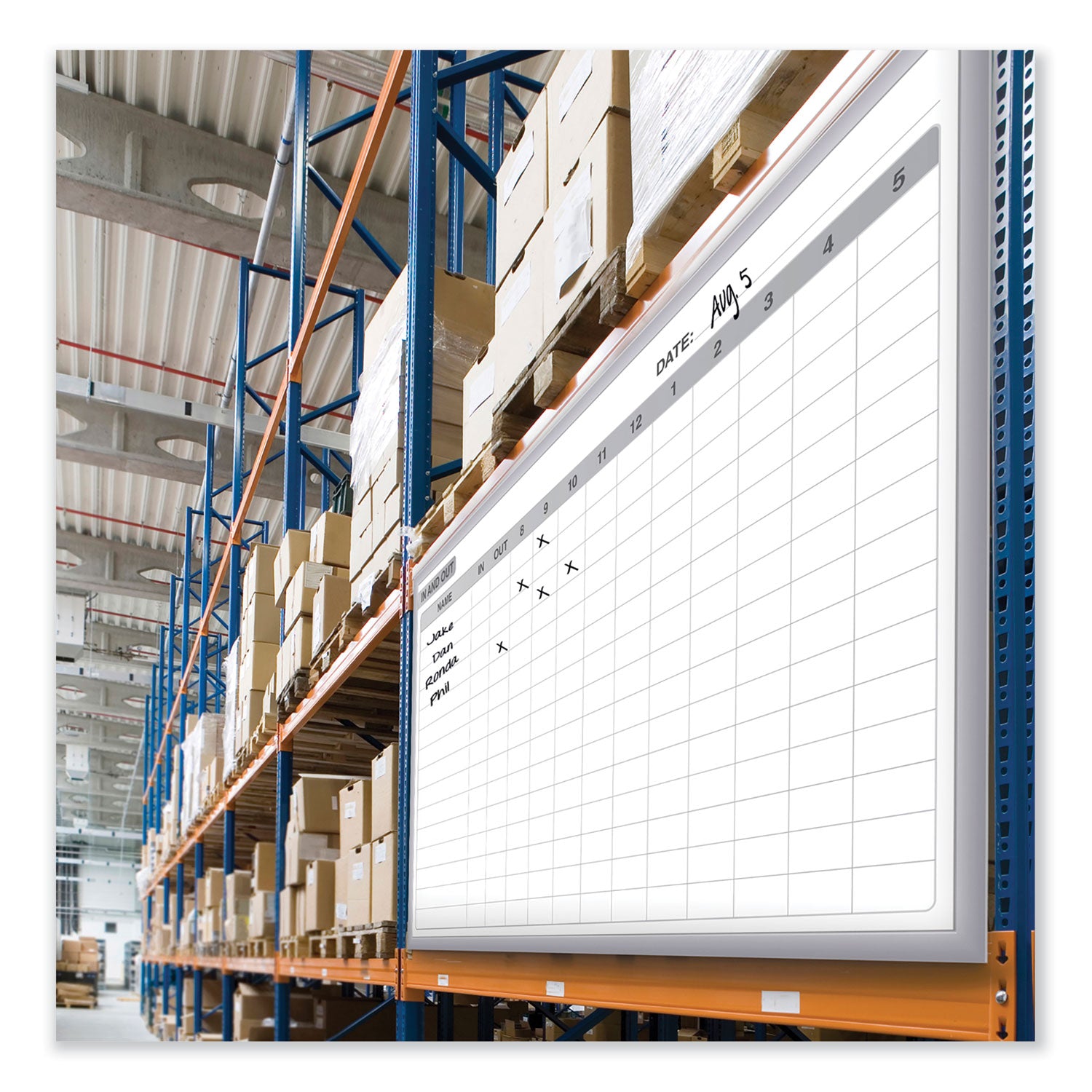 Ghent Dry Erase Board, 36" x 24", White Steel Surface, Satin Aluminum Frame, Magnetic, Stain/Ghost/Fade Resistant, Accessory Tray, Horizontal, Rectangle, 1 Each
