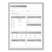 Ghent Healthcare Whiteboard - 36" (3 ft) Width x 24" (2 ft) Height - White Steel Surface - Satin Aluminum Frame - Rectangle - Vertical - Magnetic - Stain Resistant, Ghost Resistant, Fade Resistant, Accessory Tray - 1 Each - TAA Compliant