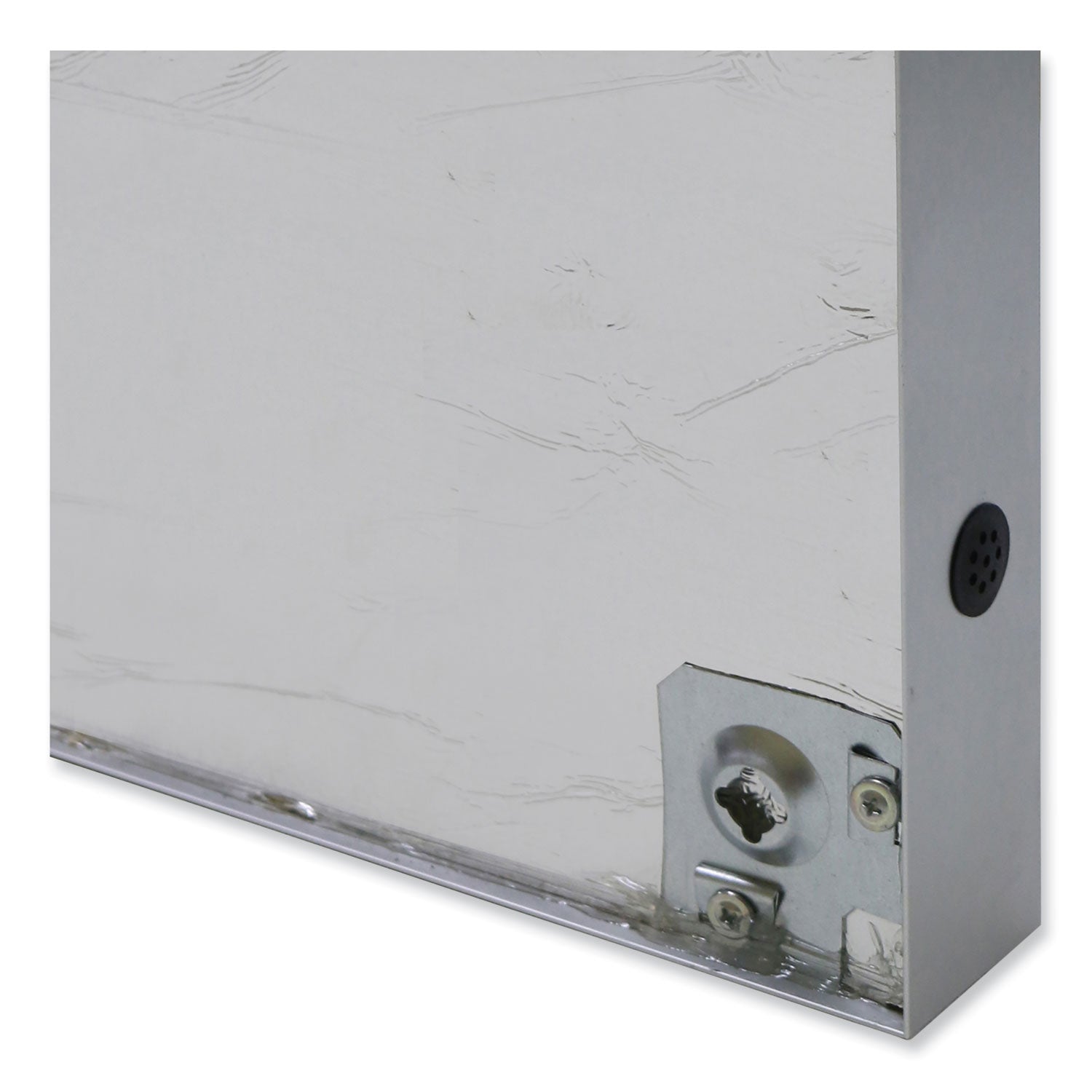 Ghent 1 Door Enclosed Vinyl Bulletin Board with Satin Aluminum Frame, 36" x 30", Silver Surface, Locking Hinged Door, 1 Each