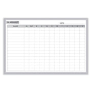 Ghent Dry Erase Board, 96" x 48", White Steel Surface, Satin Aluminum Frame, Magnetic, Stain/Ghost/Fade Resistant, Accessory Tray, 1 Each