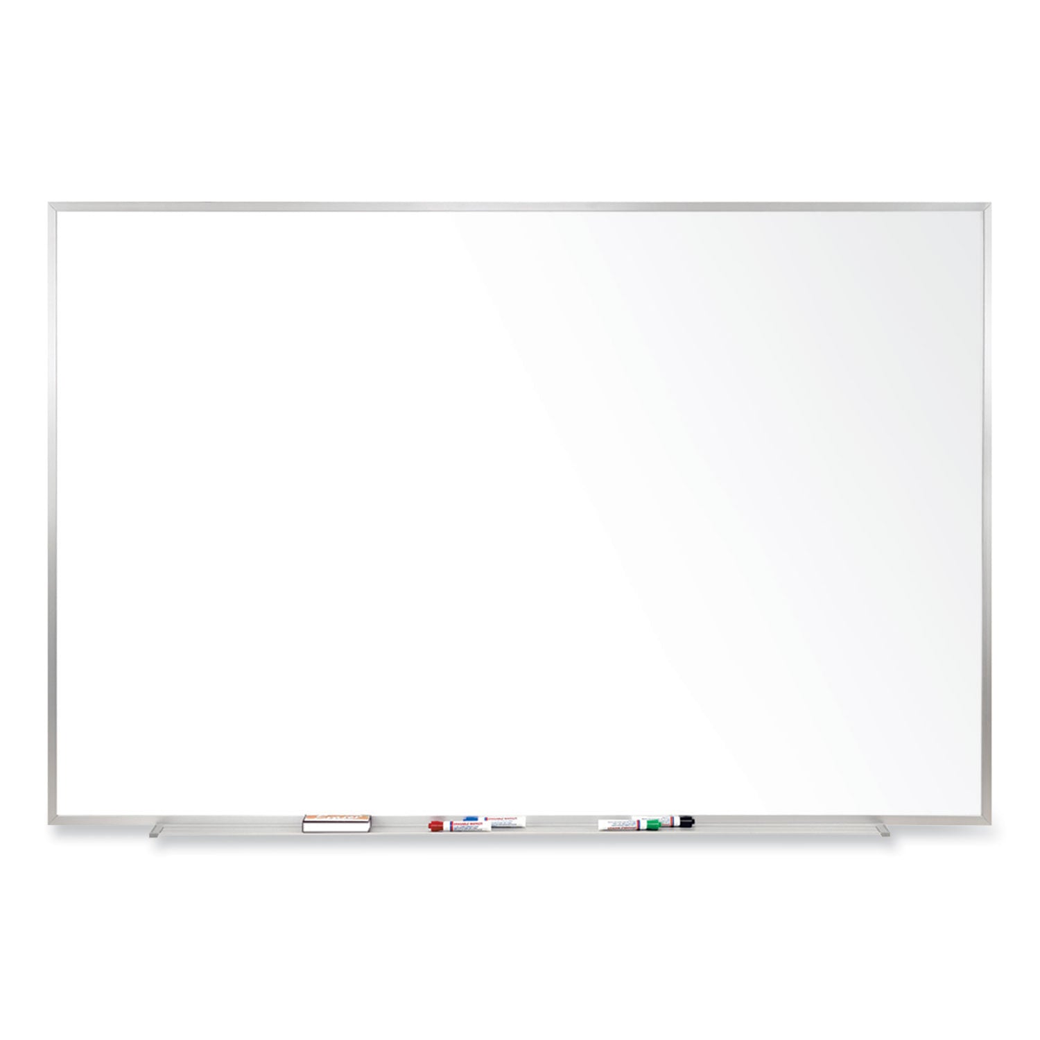 72" (6 ft) Width x 48" (4 ft) Height - Porcelain Enameled Steel Surface - Aluminum Frame - Magnetic - Stain Resistant, Dent Resistant, Scratch Resistant - 1 Each