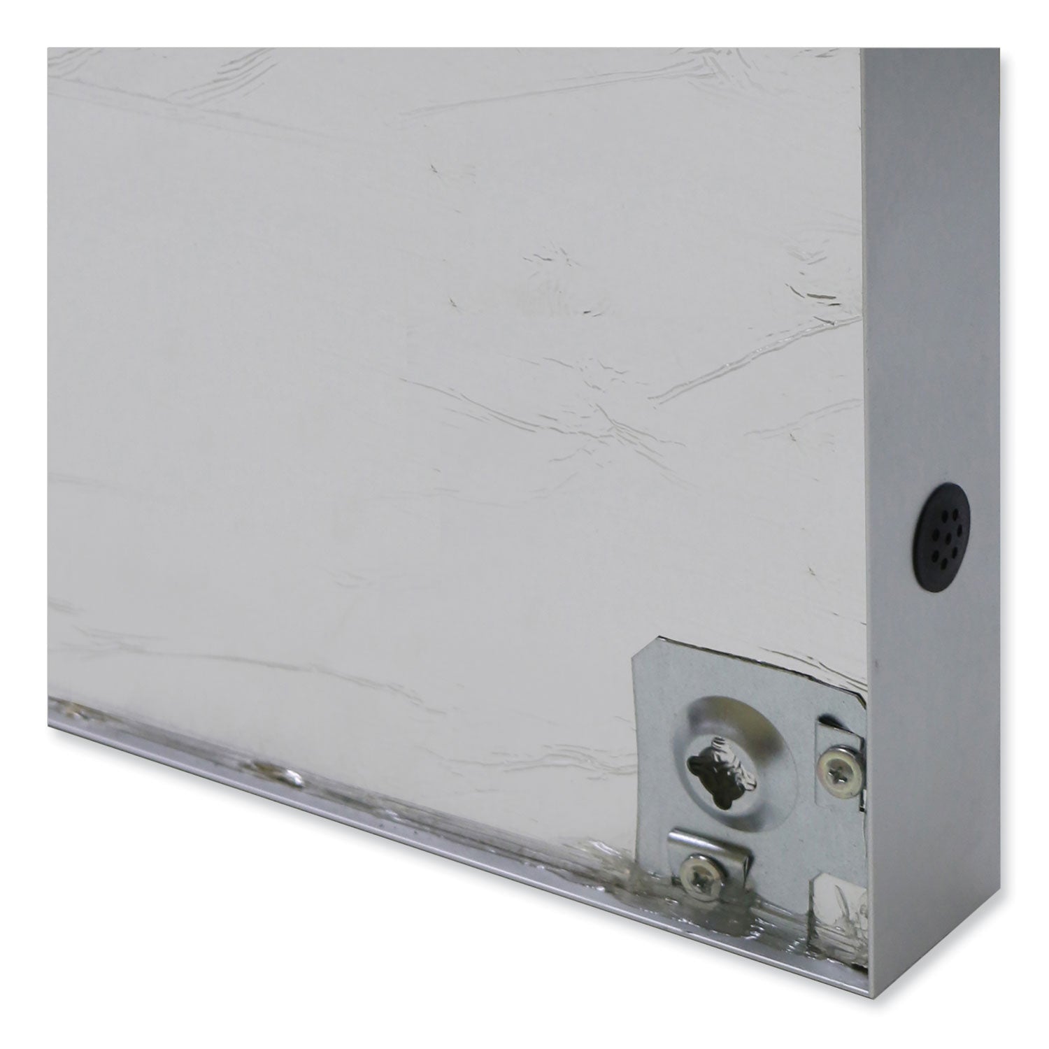 Ghent 1 Door Enclosed Vinyl Bulletin Board with Satin Aluminum Frame, 36" x 24", Silver Surface, Locking Hinged Door, 1 Each
