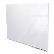 Ghent Aria Low Profile Glass Whiteboard - 72" (6 ft) Width x 48" (4 ft) Height - Tempered Glass Surface - White Back - Rectangle - Horizontal/Vertical - Magnetic - Square Corner, Recyclable - 1 Each - TAA Compliant