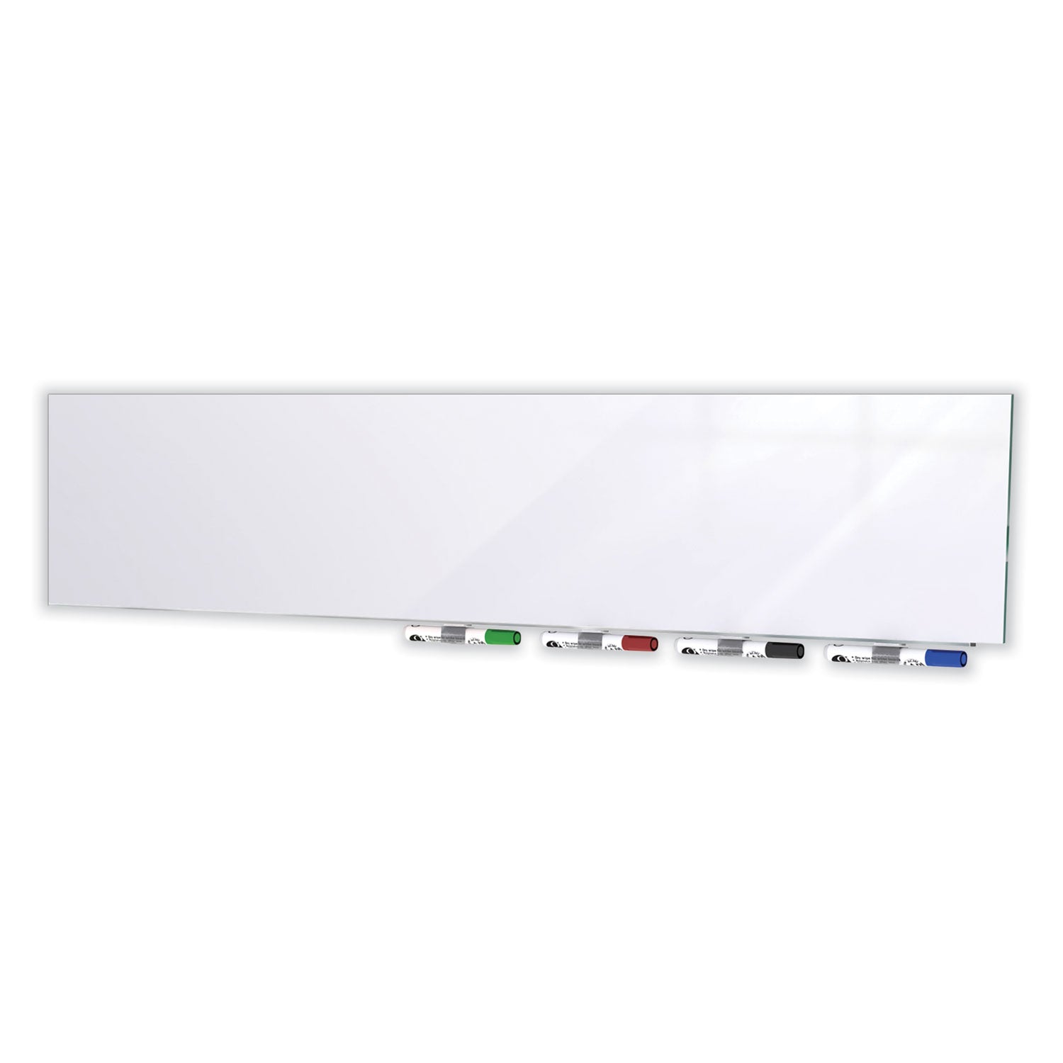 Ghent Aria Low Profile Glass Whiteboard - 36" (3 ft) Width x 24" (2 ft) Height - Tempered Glass Surface - White Back - Rectangle - Horizontal/Vertical - Magnetic - Square Corner, Recyclable - 1 Each - TAA Compliant