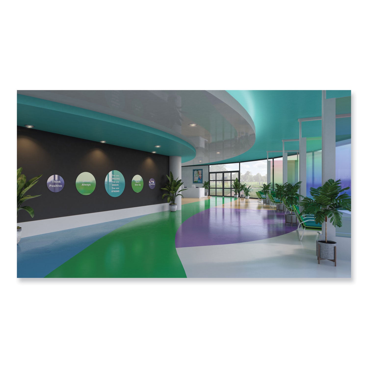 Coda Low Profile Circular Non-Magnetic Glassboard, 36" x 36", White Surface