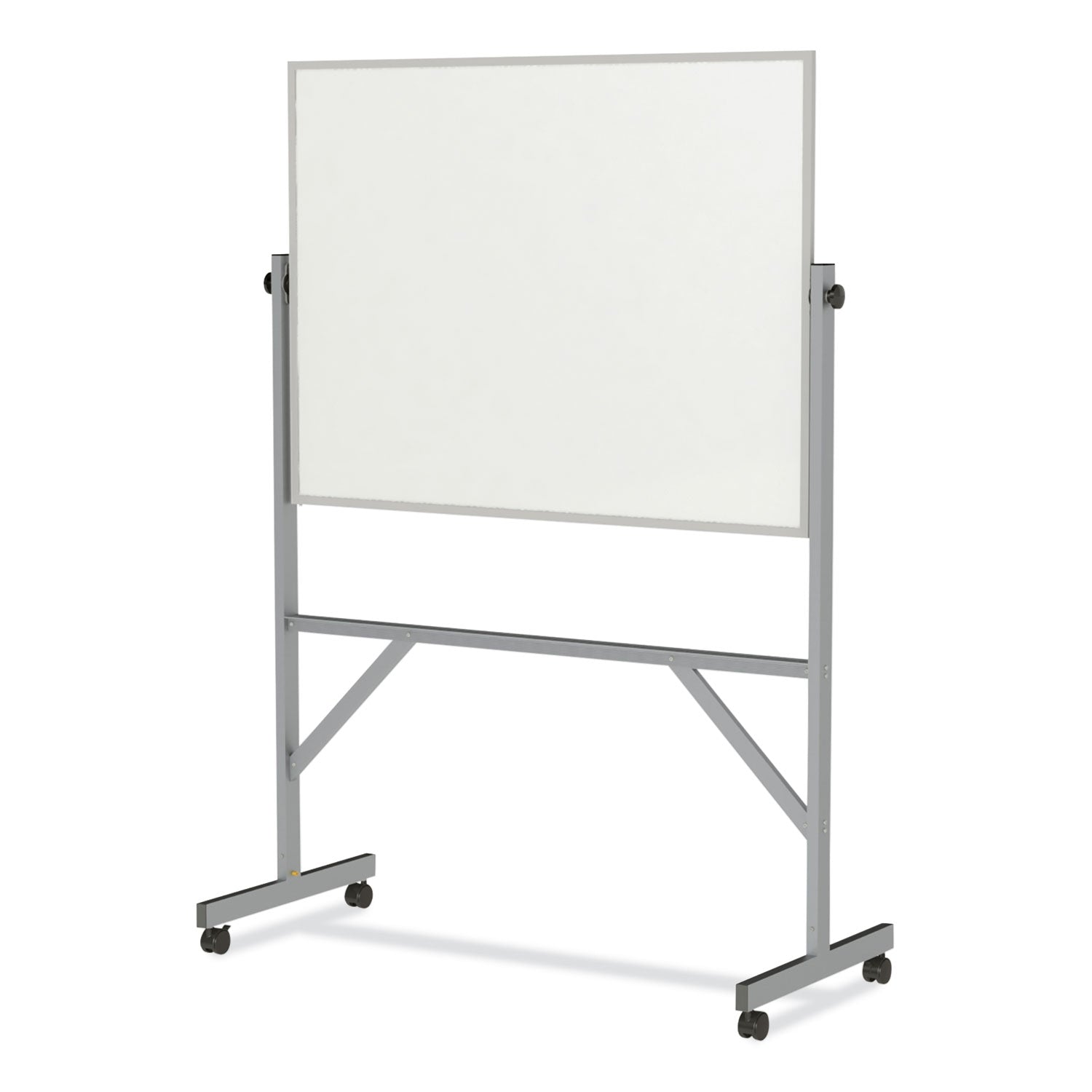 Ghent Dry Erase Board - 48" (4 ft) Width x 36" (3 ft) Height - White Porcelain Surface - Satin Aluminum Frame - Rectangle - Vertical - Magnetic - Assembly Required - 1 Each