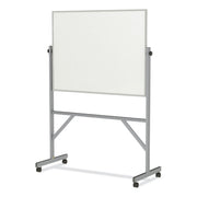 Ghent Dry Erase Board - 48" (4 ft) Width x 36" (3 ft) Height - White Porcelain Surface - Satin Aluminum Frame - Rectangle - Vertical - Magnetic - Assembly Required - 1 Each