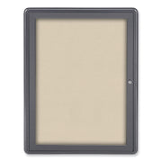 26" Board Height x 36" Board Width - Beige Fabric Surface - Gray Aluminum Frame - 1 Each