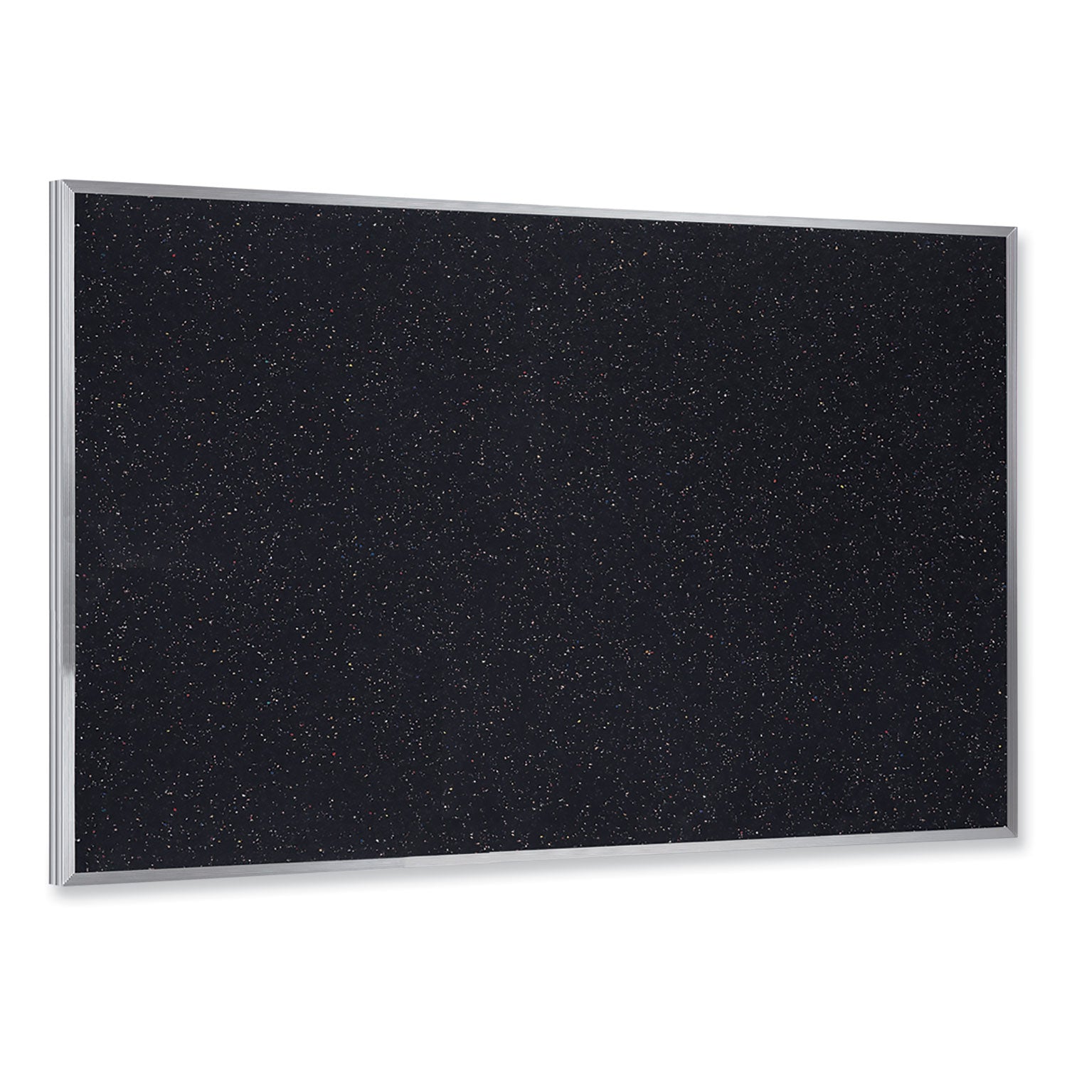 Ghent Confetti Rubber Tackboard - 24" Board Height x 36" Board Width - Rubber Surface - Self-healing, Stain Resistant, Fade Resistant - Aluminum Frame - 1 Each
