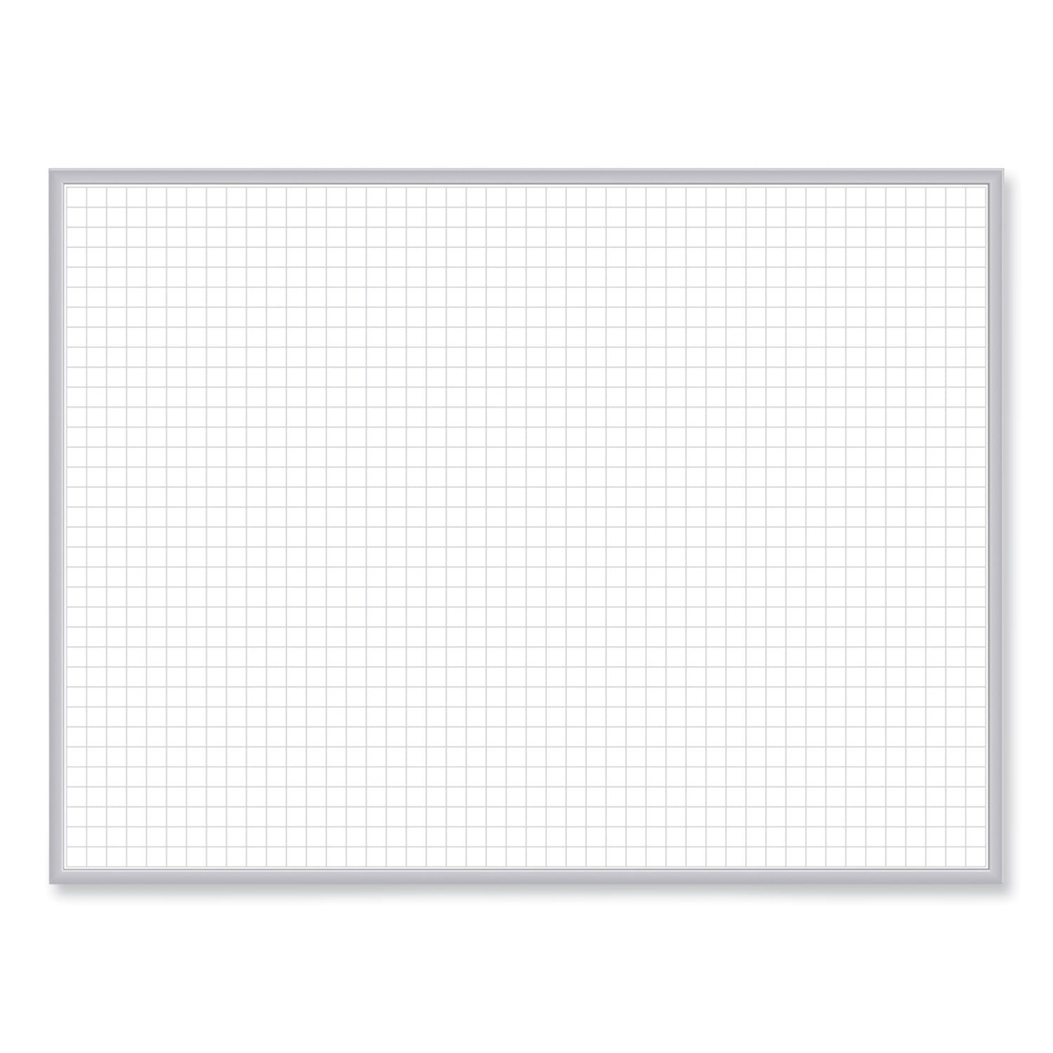 Magnetic Porcelain Whiteboard with Aluminum Frame, 36.5" x 60.5", White Surface, Satin Aluminum Frame