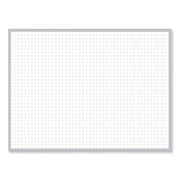 Magnetic Porcelain Whiteboard with Aluminum Frame, 36.5" x 60.5", White Surface, Satin Aluminum Frame