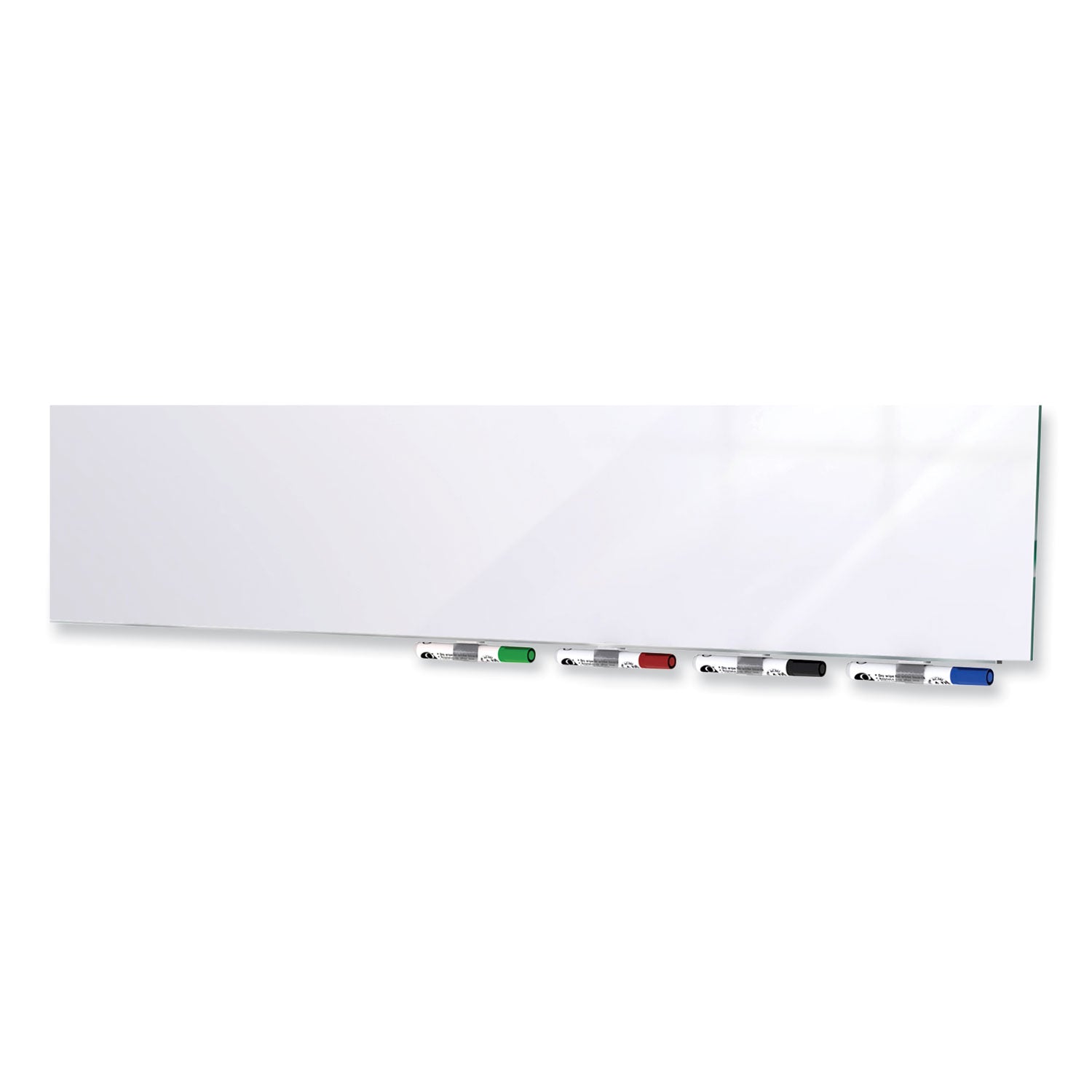 Ghent Aria Low Profile Glass Whiteboard - 72" (6 ft) Width x 48" (4 ft) Height - Tempered Glass Surface - White Back - Rectangle - Horizontal/Vertical - Magnetic - Square Corner, Recyclable - 1 Each - TAA Compliant