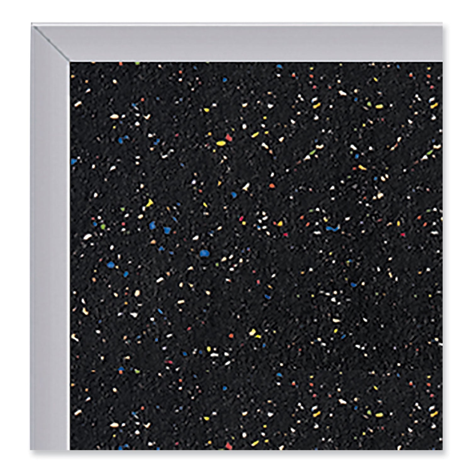 Ghent Confetti Rubber Tackboard - 48" Board Height x 72" Board Width - Rubber Surface - Self-healing, Stain Resistant, Fade Resistant - Aluminum Frame - 1 Each