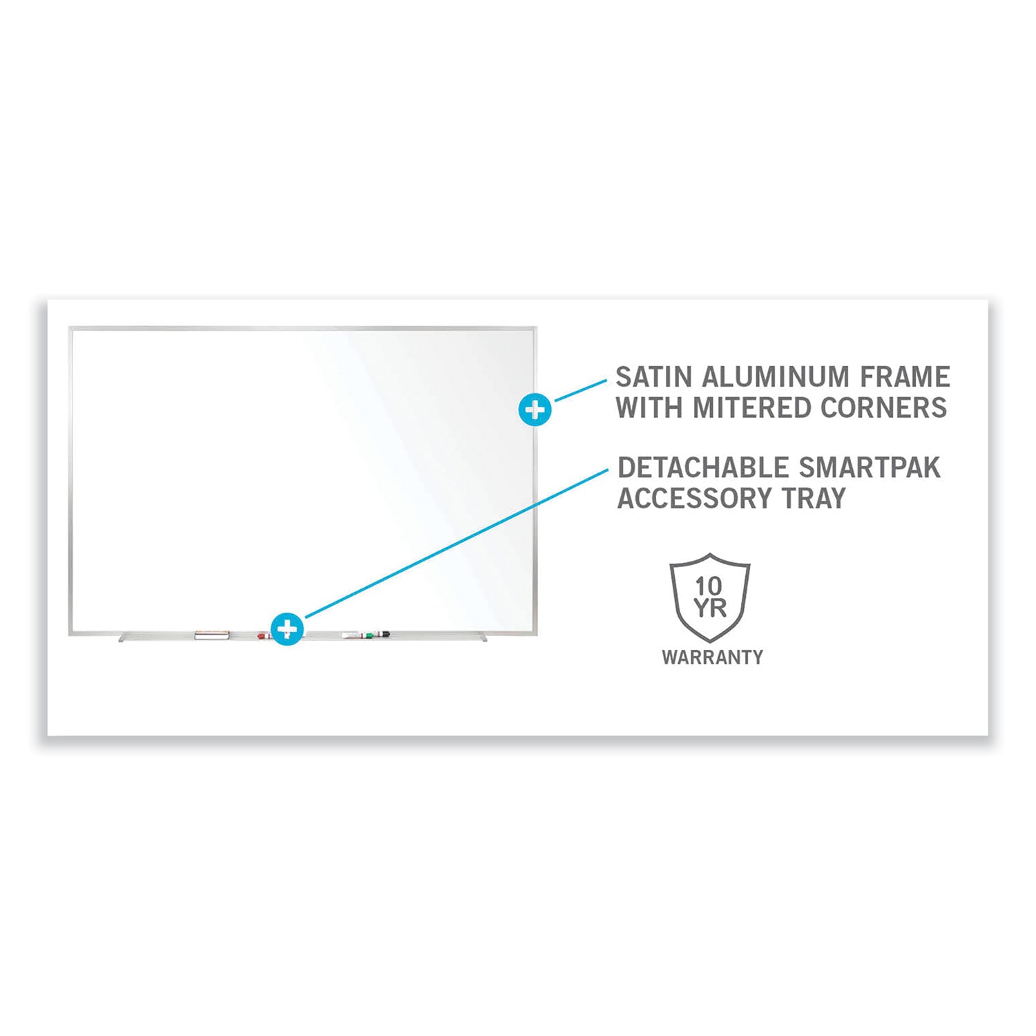 Ghent M2 Dry Erase Board - 60" (5 ft) Width x 36" (3 ft) Height - White Surface - Satin Aluminum Frame - Rectangle - Horizontal - Non-magnetic, Accessory Tray, Eco-friendly, Durable - 1 Each - TAA Compliant