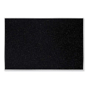 Ghent Recycled Bulletin Board with Aluminum Frame, 36" x 60", Confetti Rubber Surface, Satin Aluminum Frame, Self-healing, Durable, Stain and Fade Resistant, Eco-friendly, 1 Each