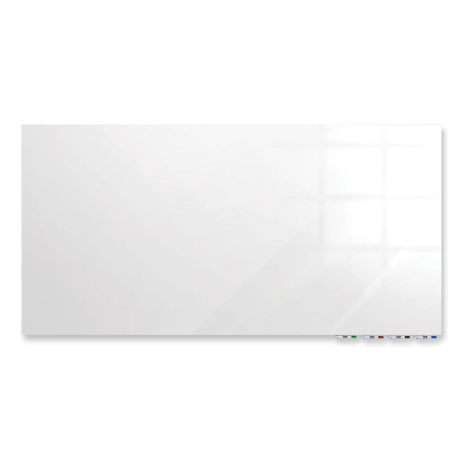 Ghent Aria Low Profile Glass Whiteboard - 48" (4 ft) Width x 36" (3 ft) Height - Tempered Glass Surface - White Back - Rectangle - Horizontal/Vertical - Magnetic - Square Corner, Recyclable - 1 Each - TAA Compliant