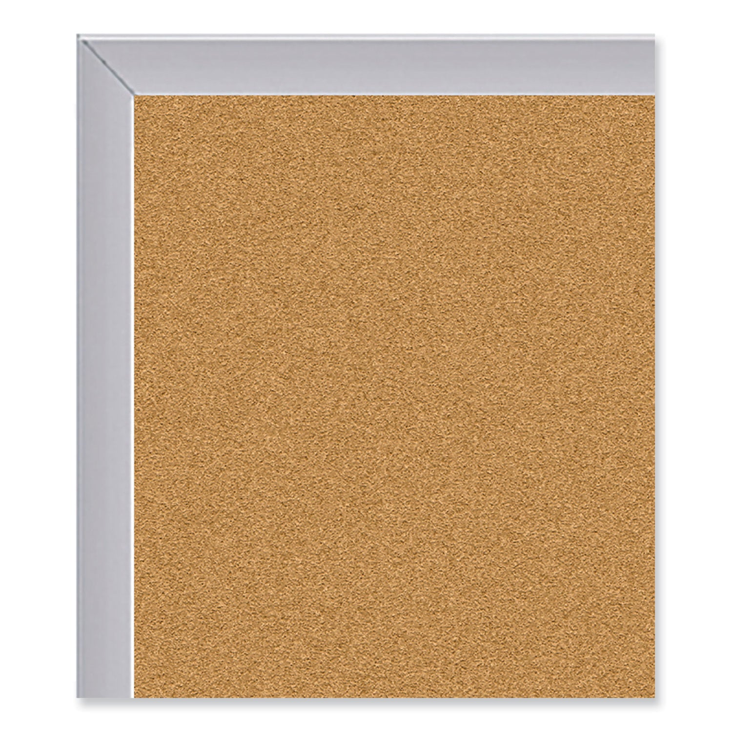 Ghent Natural Cork Bulletin Board with Aluminum Frame - 48" Board Height x 96" Board Width - Natural Cork, Fiberboard Surface - Self-healing, Laminated, Long Lasting, Rigid - Satin Aluminum Frame - 1 Each - TAA Compliant