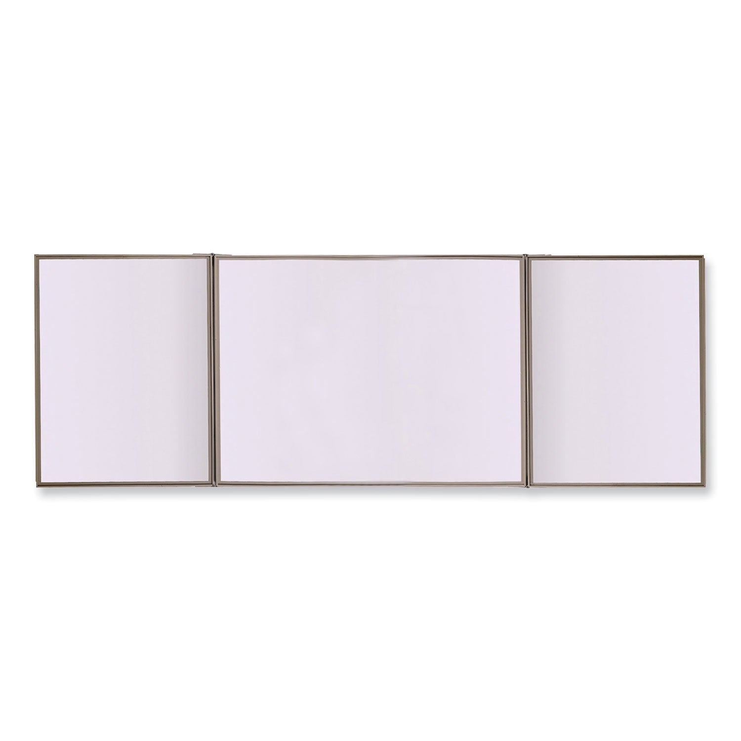 VisuALL PC Whiteboard Cabinet with Fabric Bulletin Board Exterior Doors, 36" x 24", Blue/White Surface, Satin Aluminum Frame