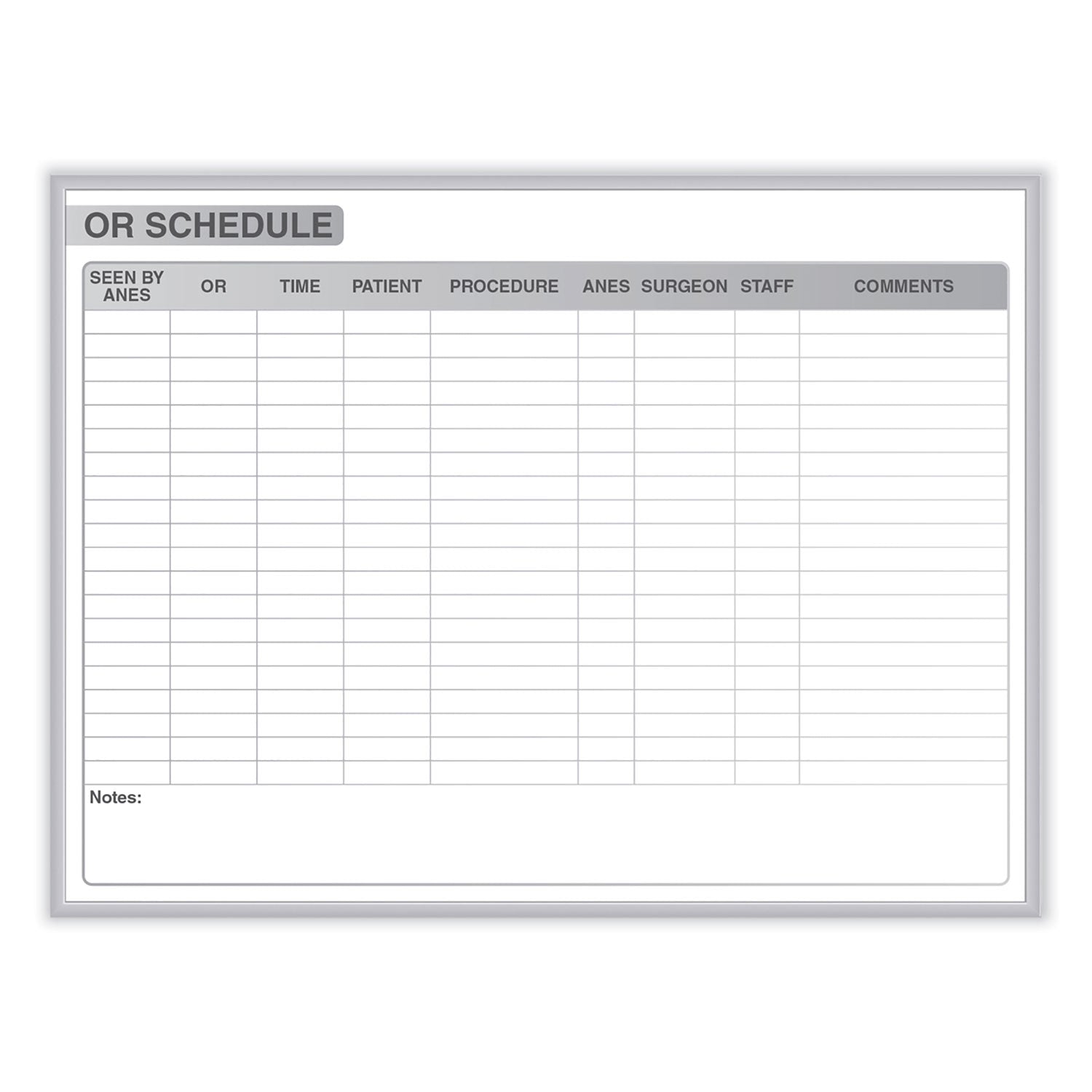 Ghent Healthcare Whiteboard - 48" (4 ft) Width x 36" (3 ft) Height - White Steel Surface - Satin Aluminum Frame - Rectangle - Horizontal - Magnetic - Stain Resistant, Ghost Resistant, Fade Resistant, Accessory Tray - 1 Each - TAA Compliant