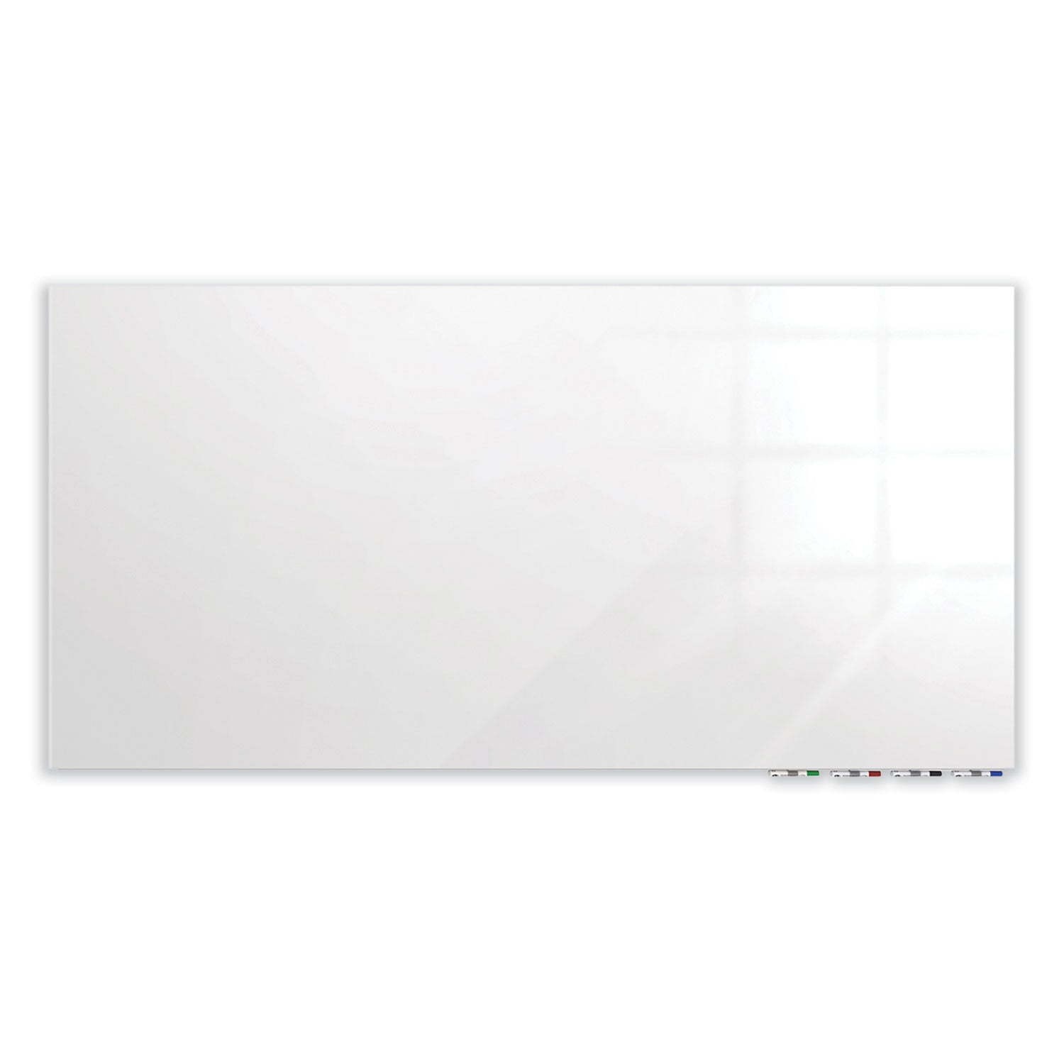 Ghent Aria Low Profile Glass Whiteboard - 36" (3 ft) Width x 24" (2 ft) Height - Tempered Glass Surface - White Back - Rectangle - Horizontal/Vertical - Magnetic - Square Corner, Recyclable - 1 Each - TAA Compliant