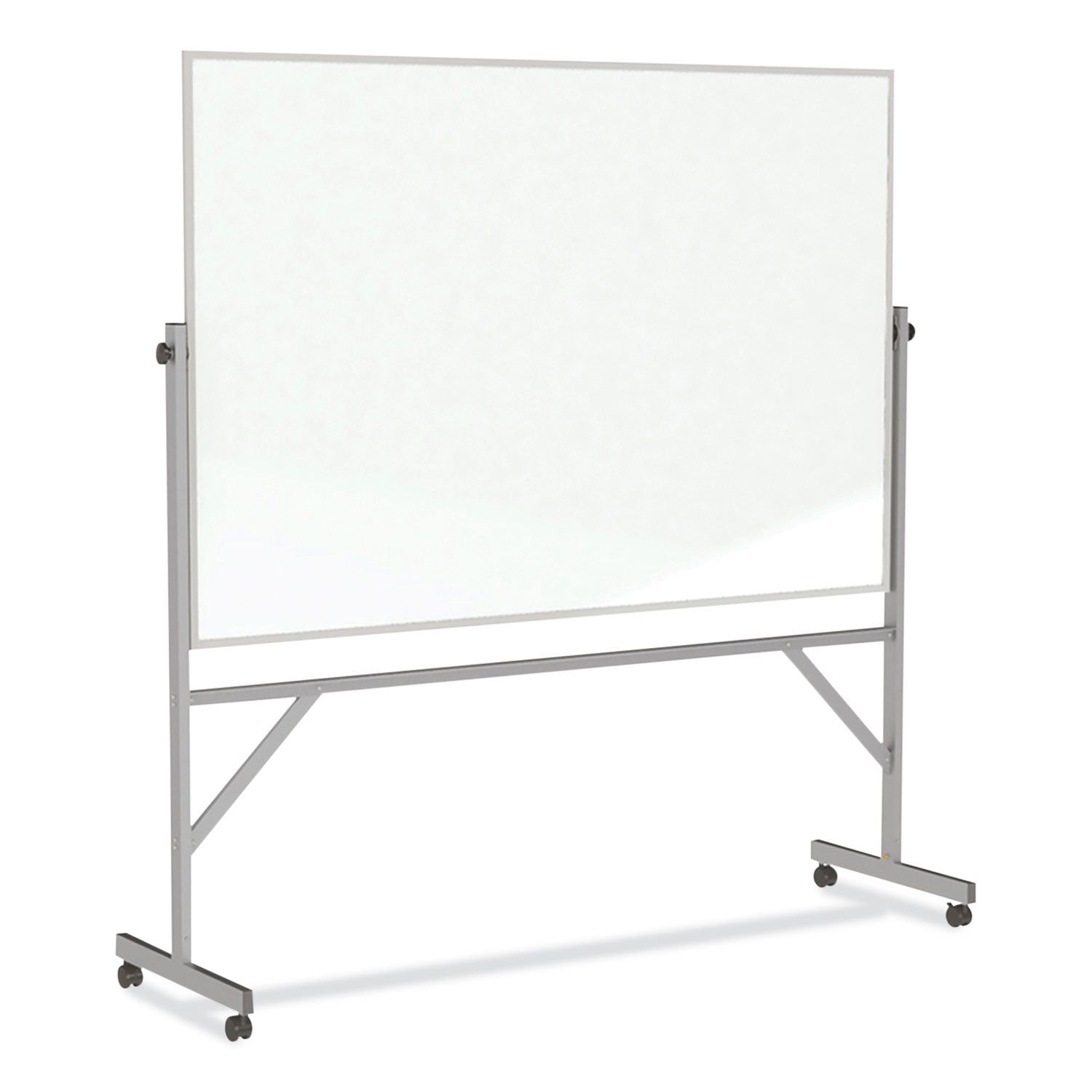 Ghent Dry Erase Board - 72" (6 ft) Width x 48" (4 ft) Height - White Porcelain Surface - Satin Aluminum Frame - Rectangle - Vertical - Magnetic - Assembly Required - 1 Each