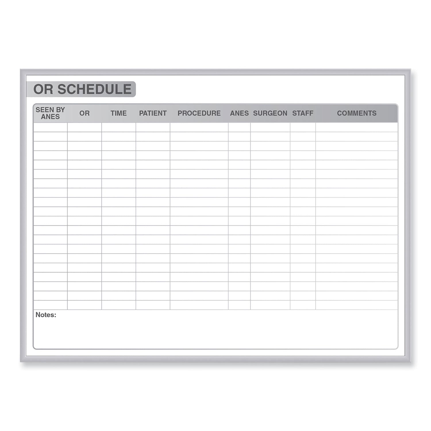 Ghent Healthcare Whiteboard - 72" (6 ft) Width x 48" (4 ft) Height - White Steel Surface - Satin Aluminum Frame - Rectangle - Horizontal - Magnetic - Stain Resistant, Ghost Resistant, Fade Resistant, Accessory Tray - 1 Each - TAA Compliant