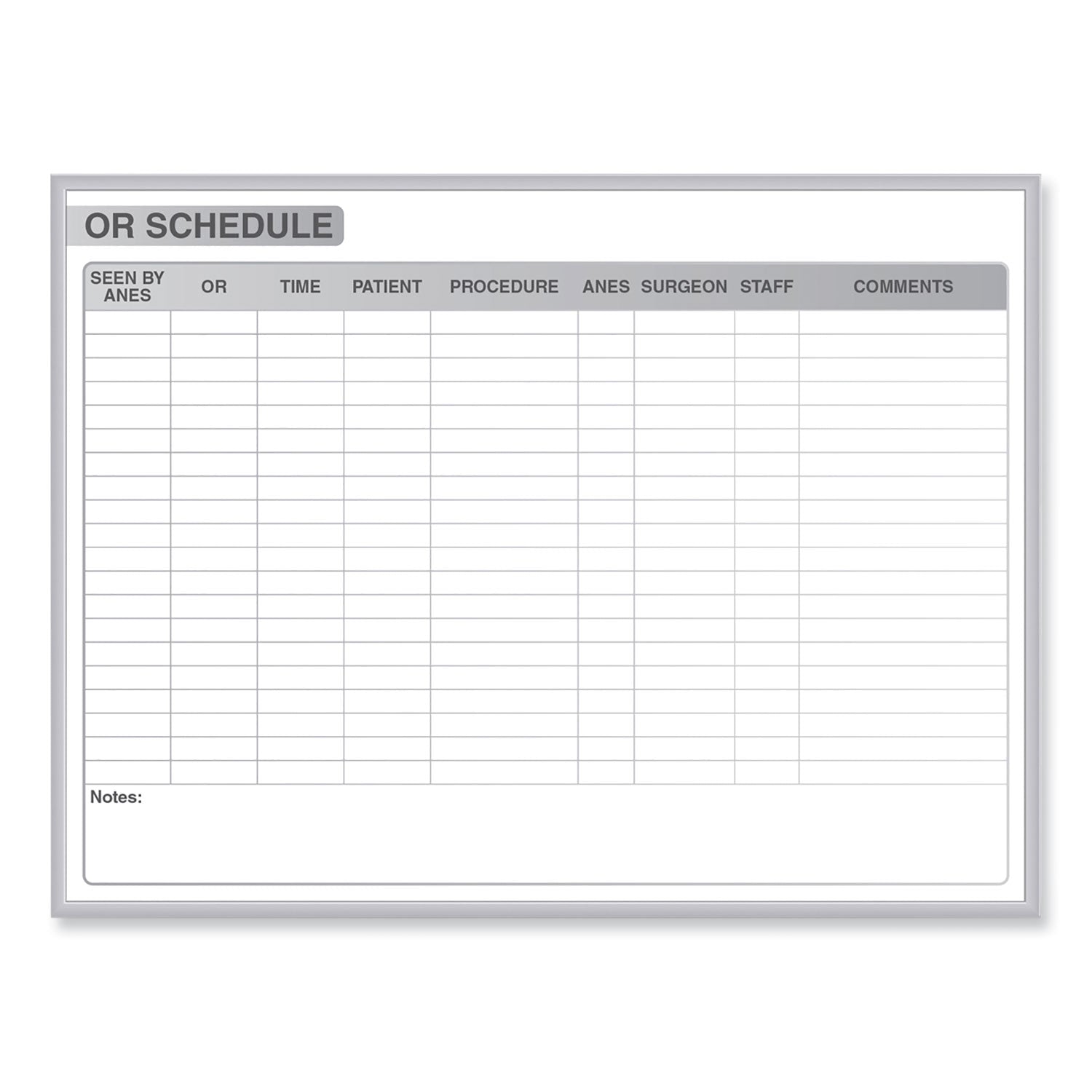 Ghent Healthcare Whiteboard - 96" (8 ft) Width x 48" (4 ft) Height - White Steel Surface - Satin Aluminum Frame - Rectangle - Horizontal - Magnetic - Stain Resistant, Ghost Resistant, Fade Resistant, Accessory Tray - 1 Each - TAA Compliant