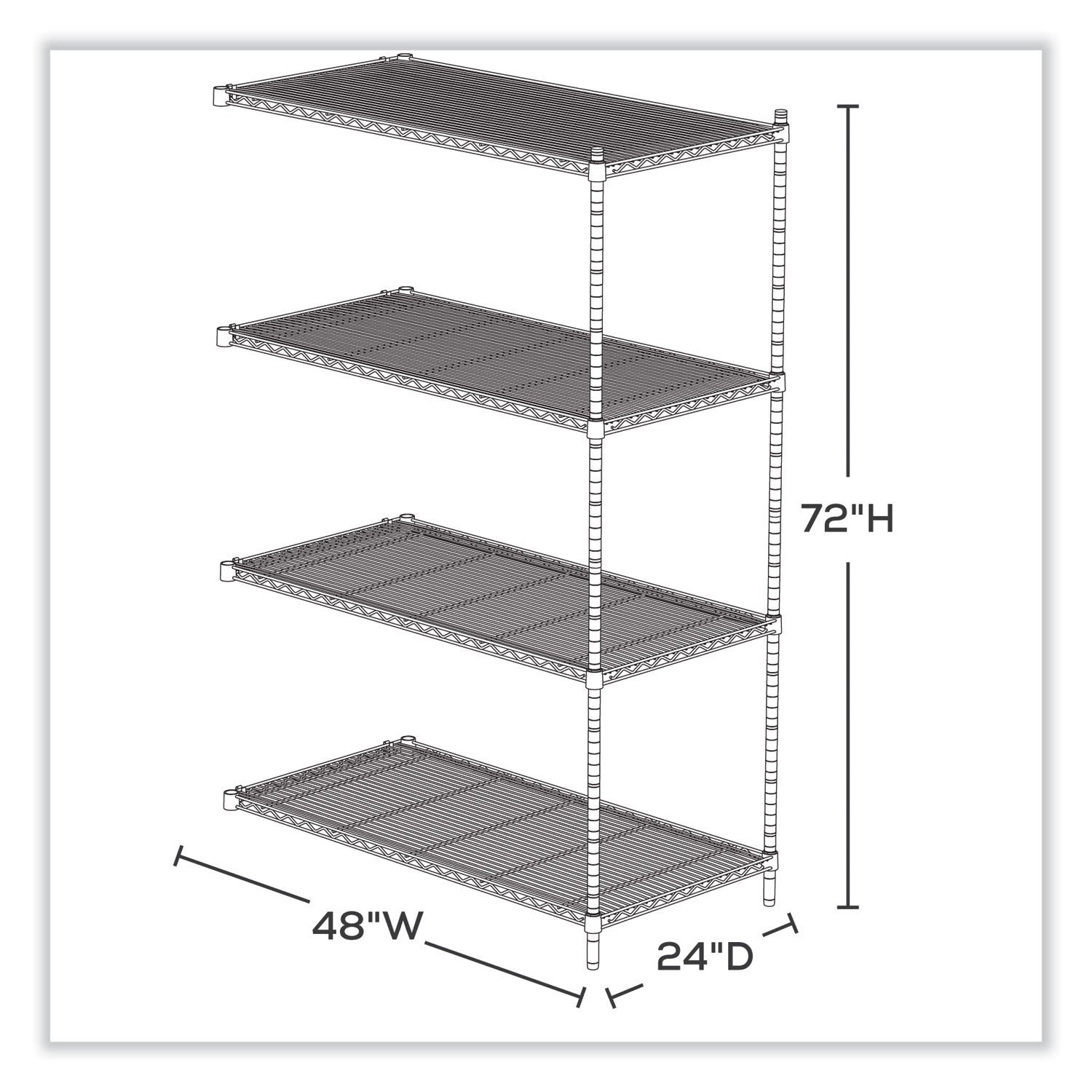 Shelving Wire Ind Add On Blk