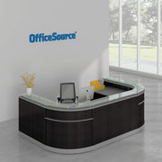 OfficeSource Cosmo U Shape Reception Typical - Steely Gray