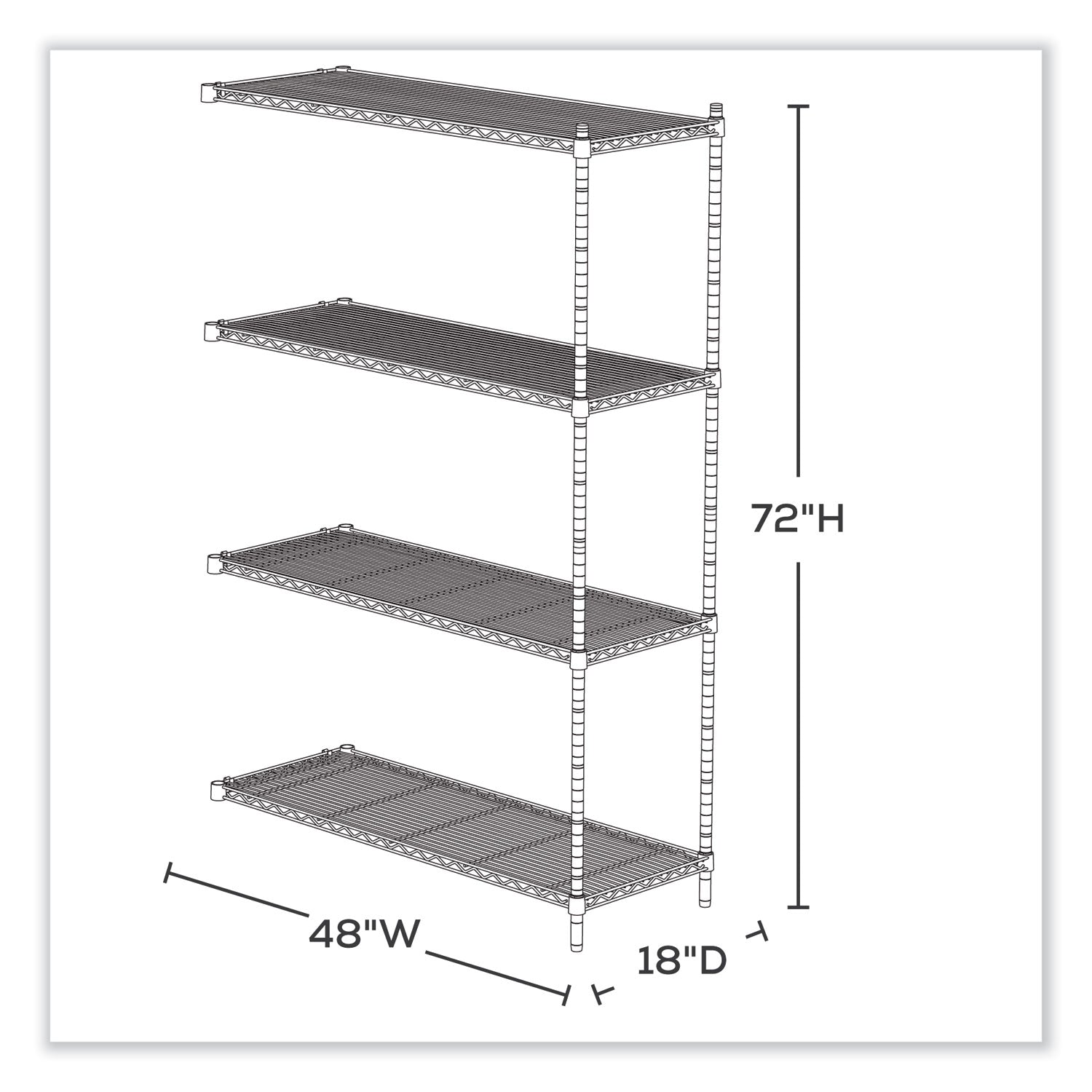 Shelving Wire Ind Add On Gry