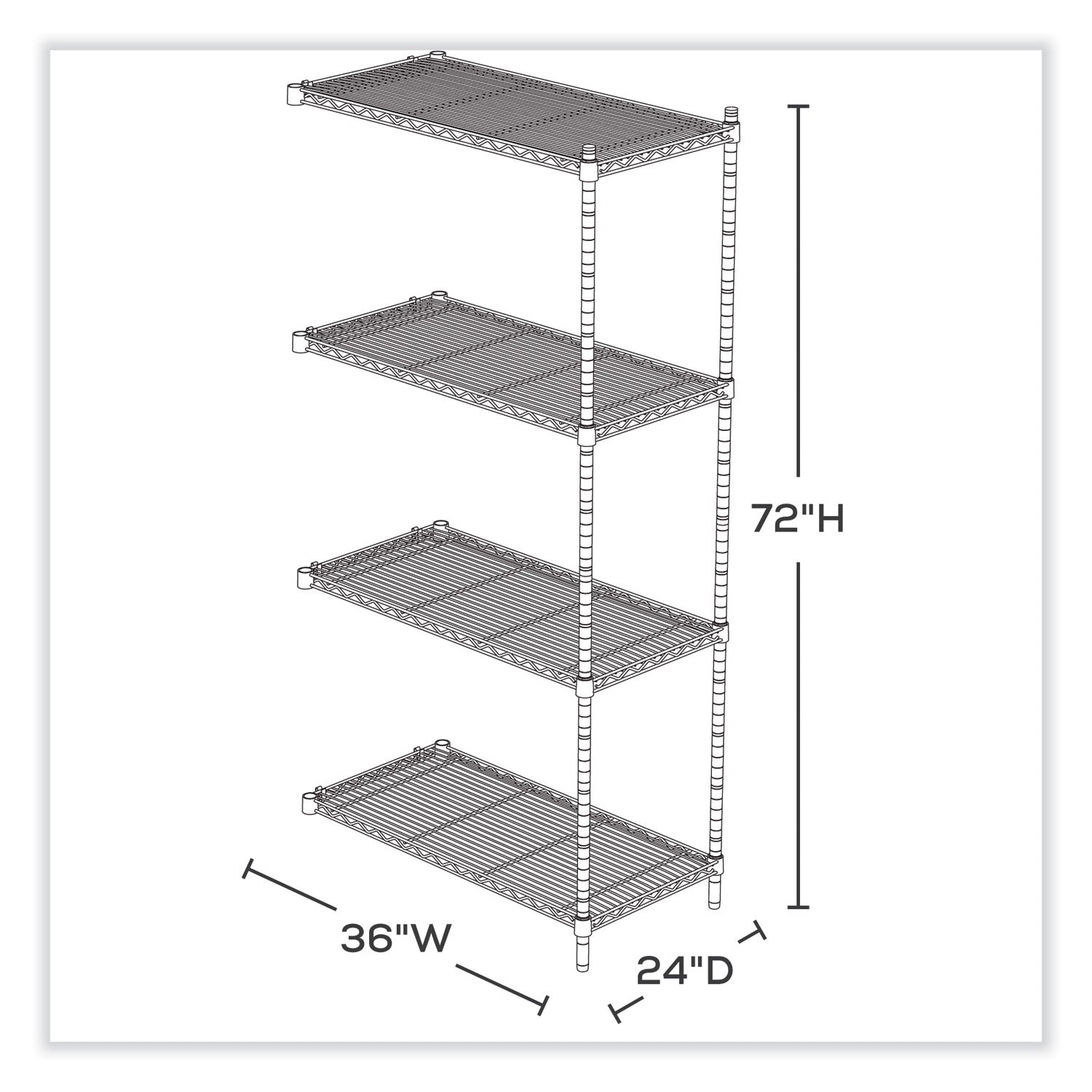 Shelving Wire Ind Add On Gry