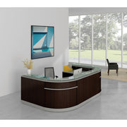 OfficeSource Cosmo U Shape Reception Typical - Cordova Brown