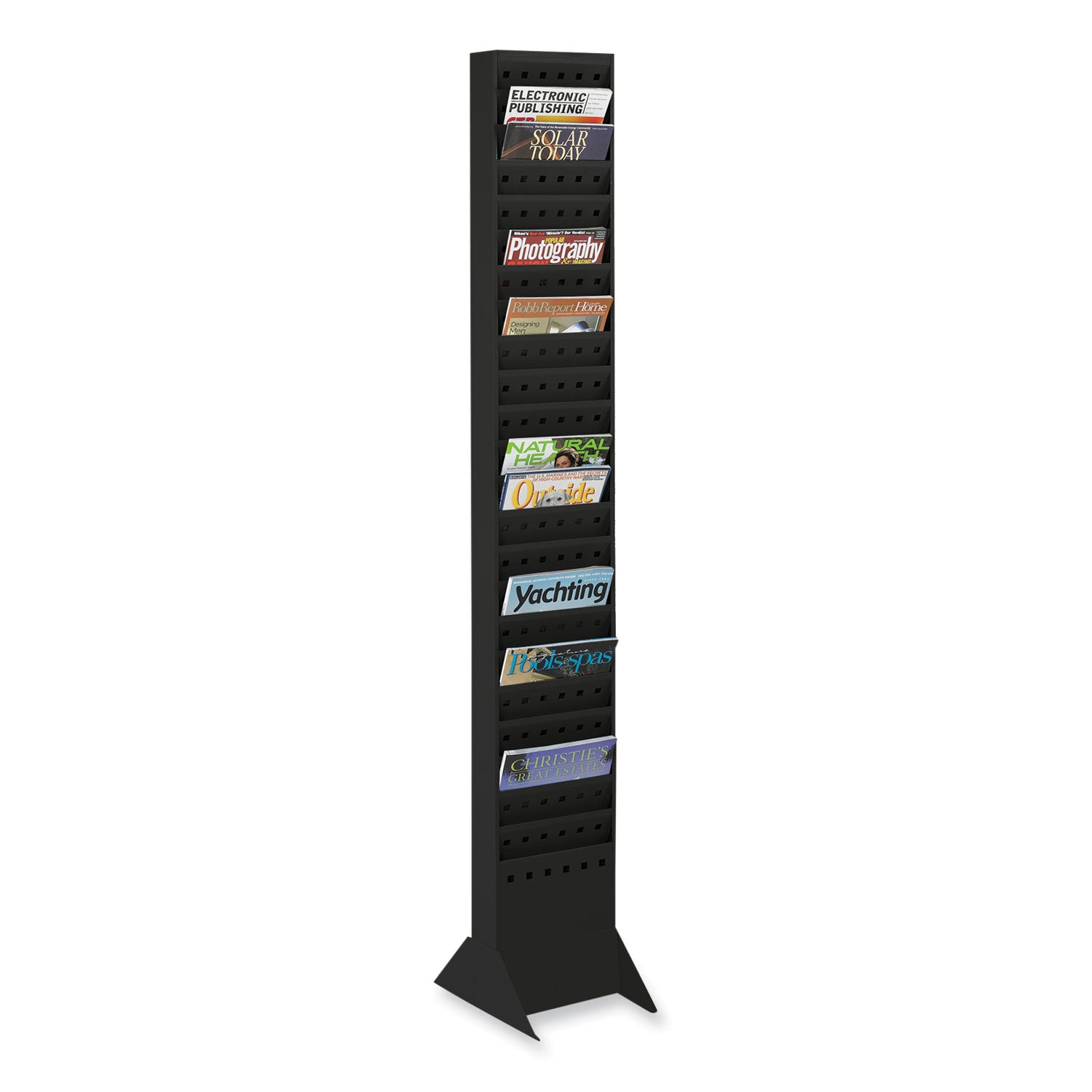 Stand Steel Magazine Rack Blk